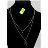 Image 1 : STERLING SILVER .925 CHAIN & PENDANTS, 1 WITH