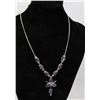 Image 1 : AMETHYST ADORN .925 SILVER NECKLACE AND PENDANT