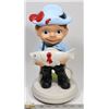 Image 1 : VINTAGE NUMBER 1 FISHERMAN FIGURINE 11" TALL