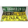 Image 1 : BOX OF 6 VINTAGE LICENCE PLATES - 61,62,68,70,76,8