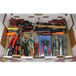LARGE FLAT FULL OF HAND TOOLS INCL. NEW