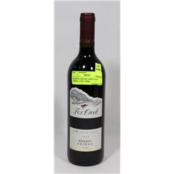 RESERVE 1999 MCLAREN VALE SHIRAZ. 14.5%, 750ML.