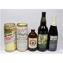 5 BOTTLES OF VARIOUS BEER - NOT FOR CONSUMPTION.