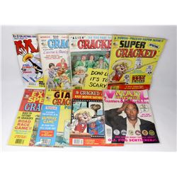 8 MAD AND CRACKED MAGAZINES.
