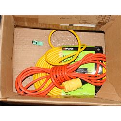 POLICE SEIZURE! BOX OF 2 EXTENSION CORDS.