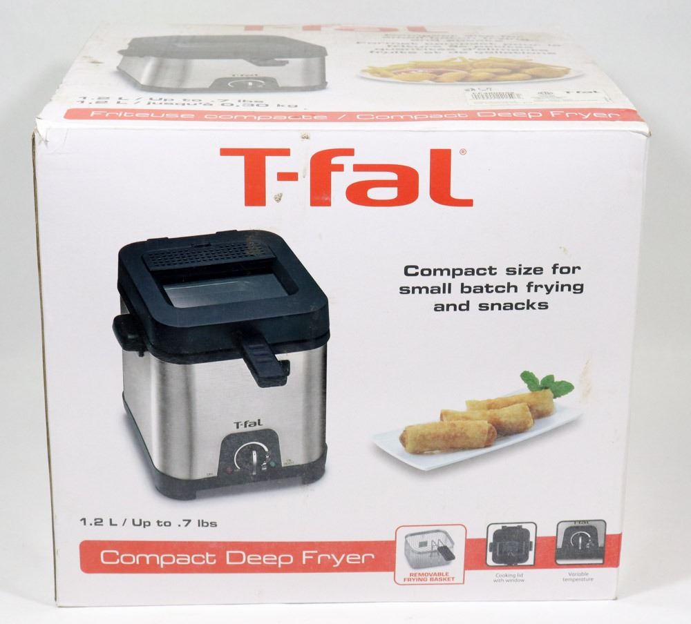 NEW 1.2L TFAL COMPACT DEEP FRYER, VARIABLE TEMP.
