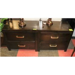 PAIR OF WOOD NIGHT STANDS 28"X16"X25".