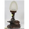 Image 1 : ANTIQUE ELEPHANT TABLE LAMP.