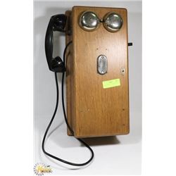 DEALY 1900'S WOOD WALL PHONE
