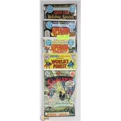 5 VINTAGE SUPERMAN COLLECTORS COMICS