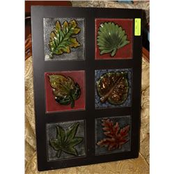 DISPLAY WITH 6 CERAMIC TILE INSERTS 25" X 17"