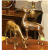 Image 1 : PAIR OF LARGE SOLID BRASS DEER