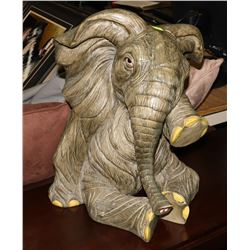 HEAVY CERAMIC TEARDROP ELEPHANT 20"TALL.