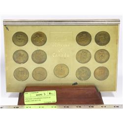 VINTAGE CANADIAN COATS OF ARMS COIN SET ON