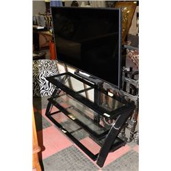 LG 55" LED SMART TV WITH GLASS TV STAND.