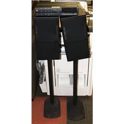 2 JBL HL610 SPEAKERS ON STANDS & JBL ESC 230