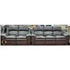 Image 1 : NEW BROWN LEATHERETTE 2PC 86" SOFA & 63" LOVESEAT
