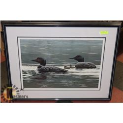 SEEREY-LESTER LOON PRINT #1130/4500, 40"X30".