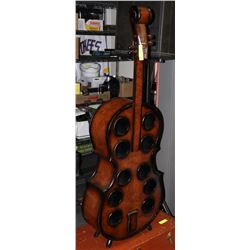 53" TALL DOUBLE BASS WINE RACK.