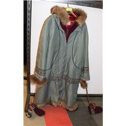 HAND CRAFTED FUR TRIMMED ESKIMO PARKA, MADE BY