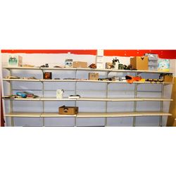 LARGE SECTION OF METAL SHELVING INCL EXTRA