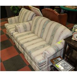 UPHOLSTERED 60" LOVE SEAT WITH 39" CHAIR.