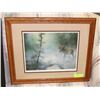 Image 1 : OAK FRAMED, MATTED & SIGNED HERBER PIKL PRINT