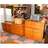Image 1 : VINTAGE 72" X 19"X32"H DRESSER SOLD WITH 40"X19"XH