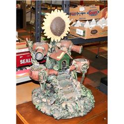 LARGE VINTAGE SUNFLOWER PLANTER - HOLDS 4