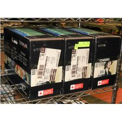 LOT OF 3 LEXMARK 12A685 BLACK TONER