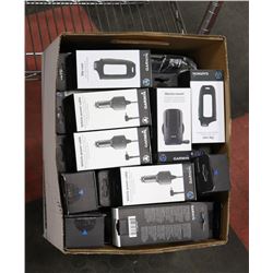 FILE BOX OF GARMIN POWER ADAPTERS