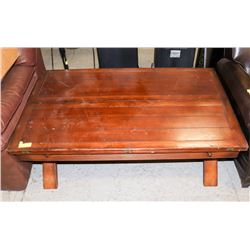 BAILIFF SEIZURE WOOD COFFEE TABLE