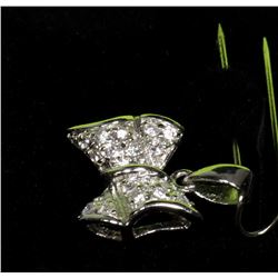 STERLING SILVER .925 BOW TIE STYLE PENDANT