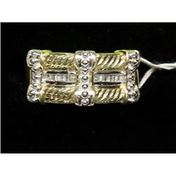 NEW DIAMOND & STERLING SILVER .925 SZ 6 RING