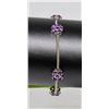 Image 1 : STERLING SILVER .925 & AMETHYST BRACELET