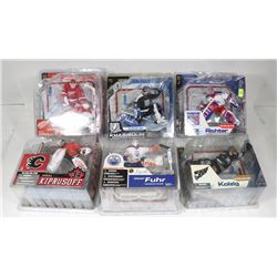 LOT OF 6 COLLECTIBLE GOALIE FIGURES
