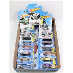LOT OF 20 ASSORTED HOT WHEELS COLLECTOR CARS - ON