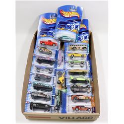 LOT OF 20 ASSORTED HOT WHEELS COLLECTOR CARS - ON