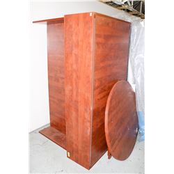 OFFICE DESK WITH HUTCH AND MATCHING TABLE