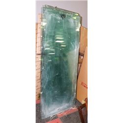 LOT OF FOUR 75.5"X25" TEMPERED GLASS SHOWER DOORS.