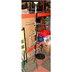 2 ROTATING DISPLAY STANDS 5FT AND 2 FT