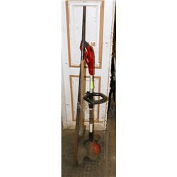 TORO ELECTRIC WEED TRIMMER, SLEDGE HAMMER. 6" PRY
