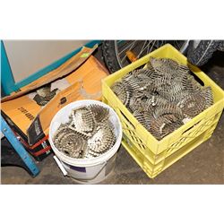 LARGE LOT OF COILED ROOFING NAILS