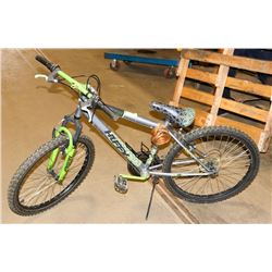 POLICE SEIZURE! HUFFY DESCENT GREY/GREEN BIKE.