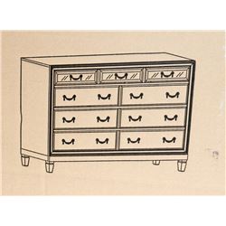 NEW LOS ANGELES  BLACK FINISH DRESSER