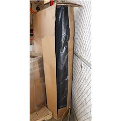 BROWN LEATHERETTE KLICK KLACK FUTON AS IS