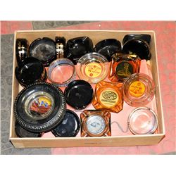 BOX OF VINTAGE ASHTRAYS