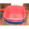 Image 1 : LOT OF 4 STORAGE TOTES NO LIDS