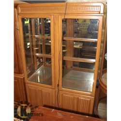 WOODEN HUTCH, 44"X15.5"X74.5".