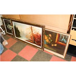 LOT OF 3 ESTATE OIL ON CANVAS PICTURES